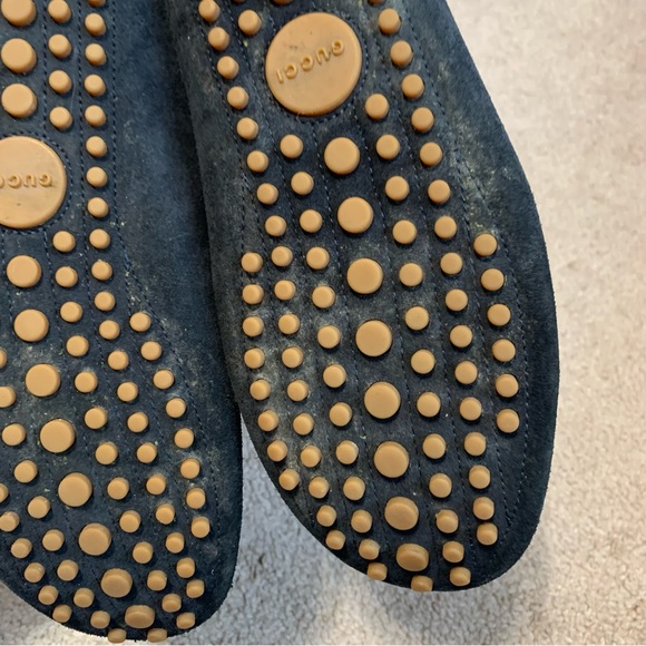 Gucci moccasins drivers loafers blue/red women’s size 38 1/2 - Picture 6 of 16